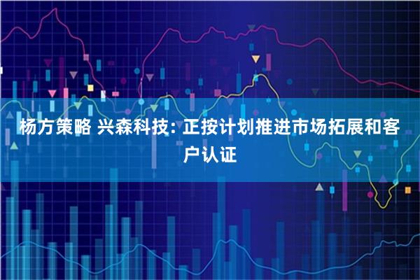 杨方策略 兴森科技: 正按计划推进市场拓展和客户认证